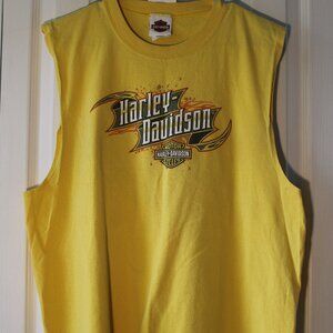 Harley-Davidson Yellow Sleeveless Tee
